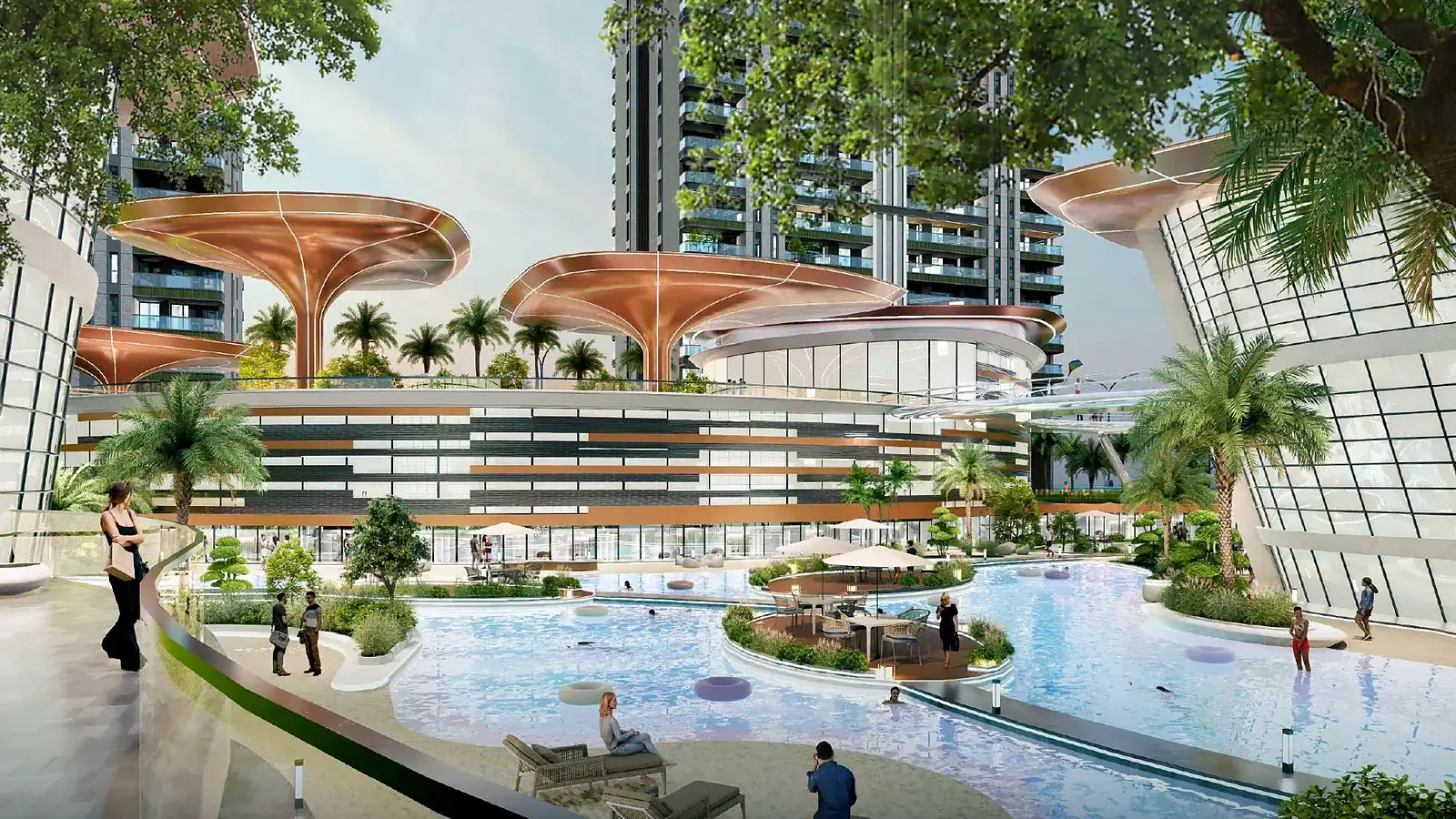 Serene aquatic oasis of the Elysian Club (artist's impression)